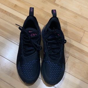 Black Nike running shoes